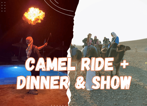 🐪 30 Min Camel Ride + Dinner & Show in Agafay Desert